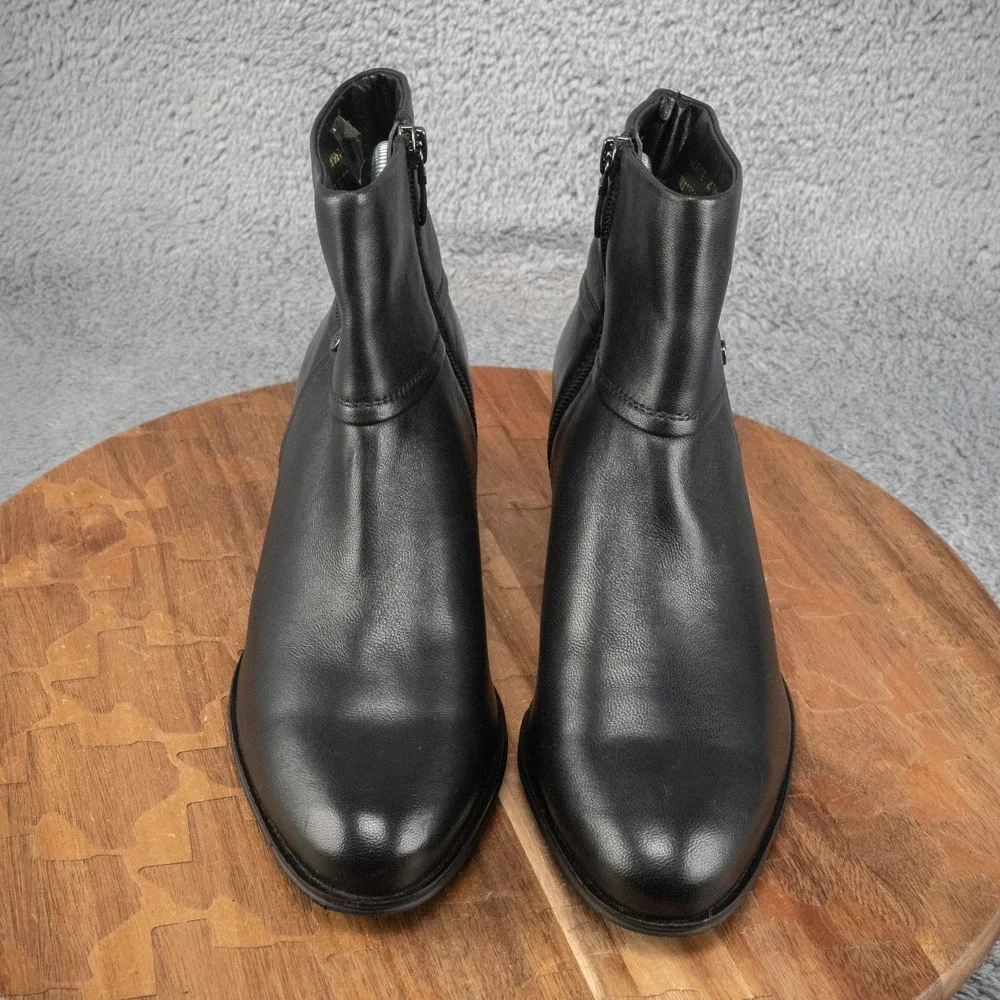 Van-Dal Black Leather Inside Zip Booties Office Size 4.5 UK 7 US‎
